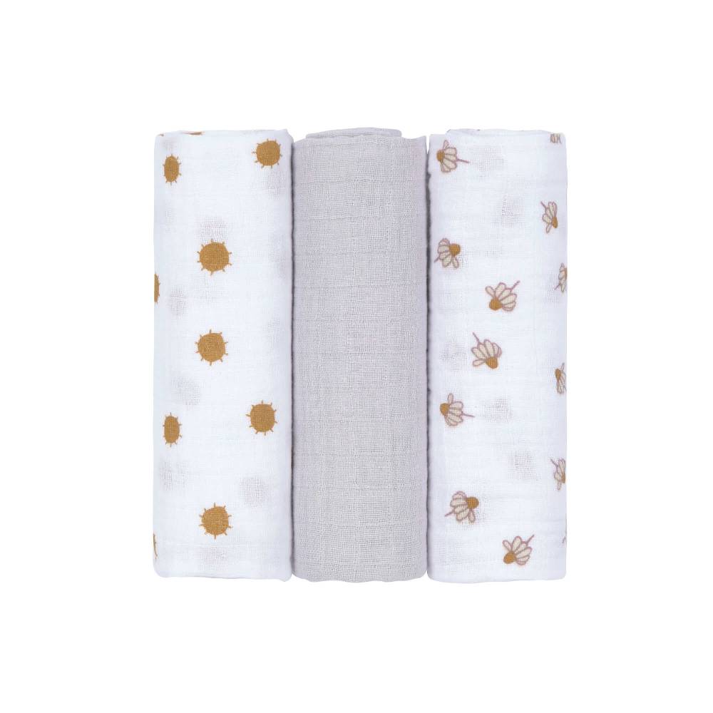 Lässig Mulltücher (3 Stk) - Swaddle & Burp Blanket L, Adventure Libelle Kostenloser Versand international
