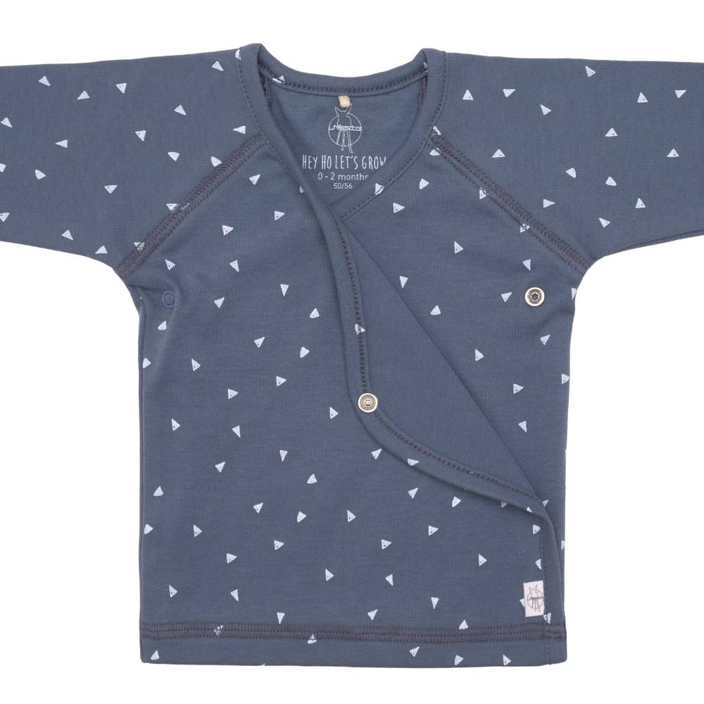 Lässig Baby Wickelshirt - Bio Baumwolle, Triangle, Blau Fabrikladen