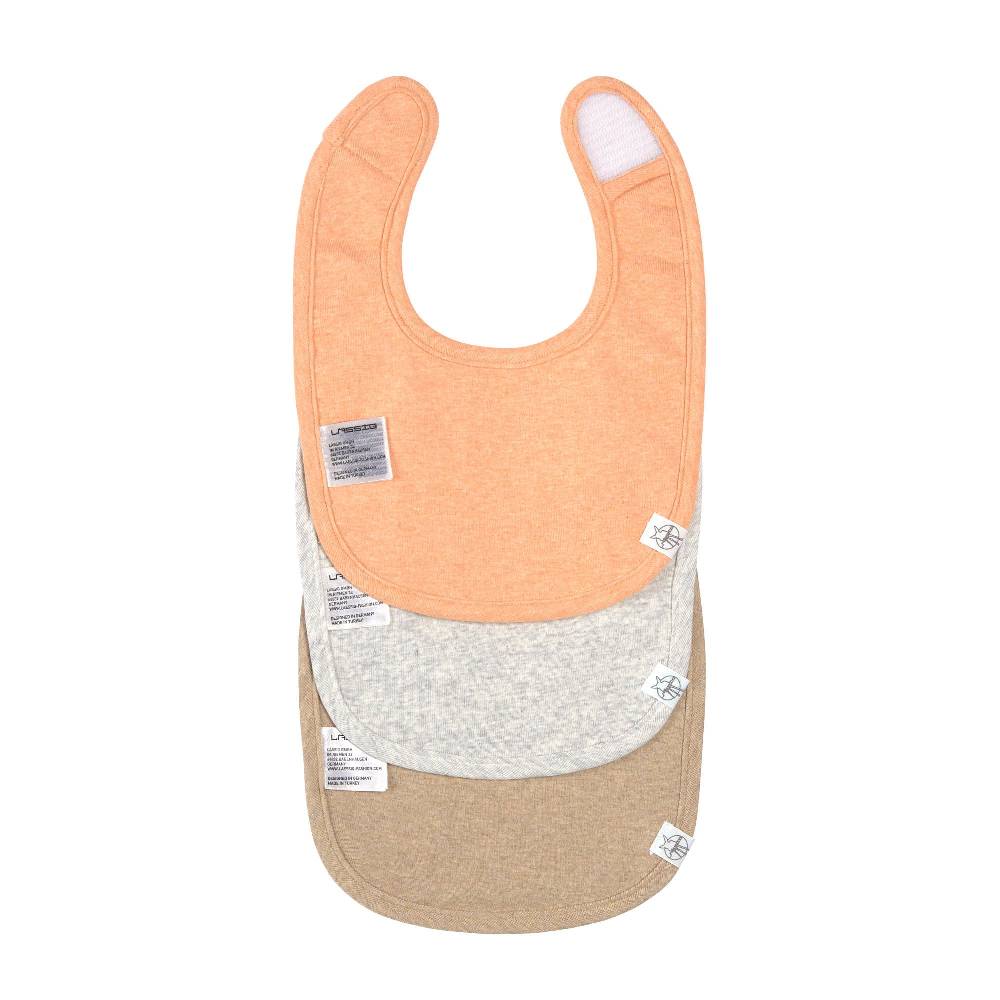 Lässig Spucklätzchen 3er Set - Baumwolle (bio), Apricot Hellgrau Beige Begrenzt auf 3 Tage