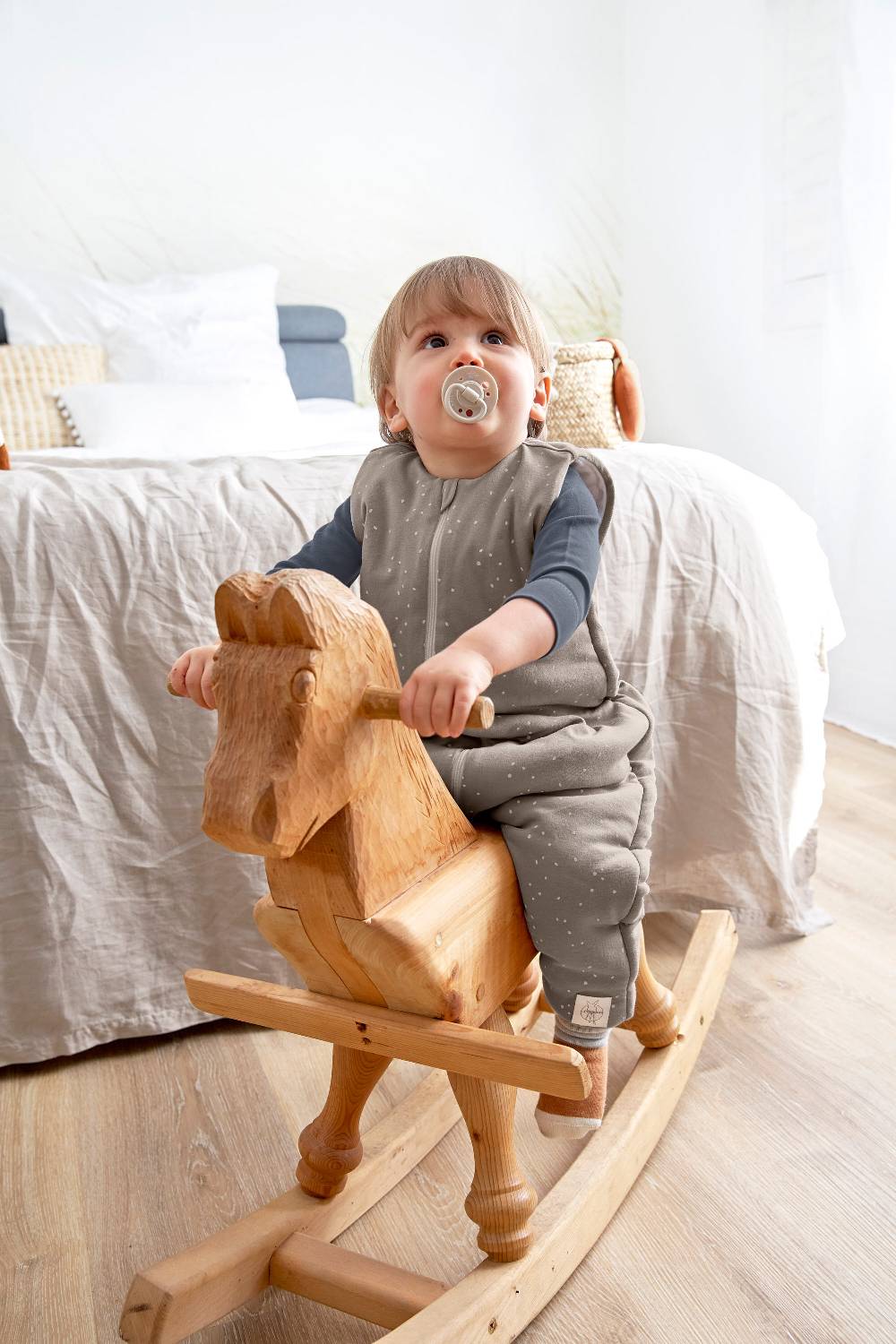 Lässig Kinder Schlafoverall 2,5 TOG, Sprinkle, Taupe zollfrei
