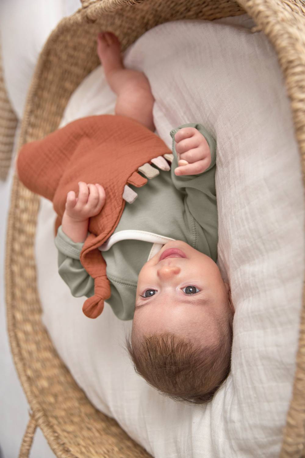 Lässig Baby Body (2er Set) langarm - Bio Baumwolle, Rosa Oliv Schlussverkauf
