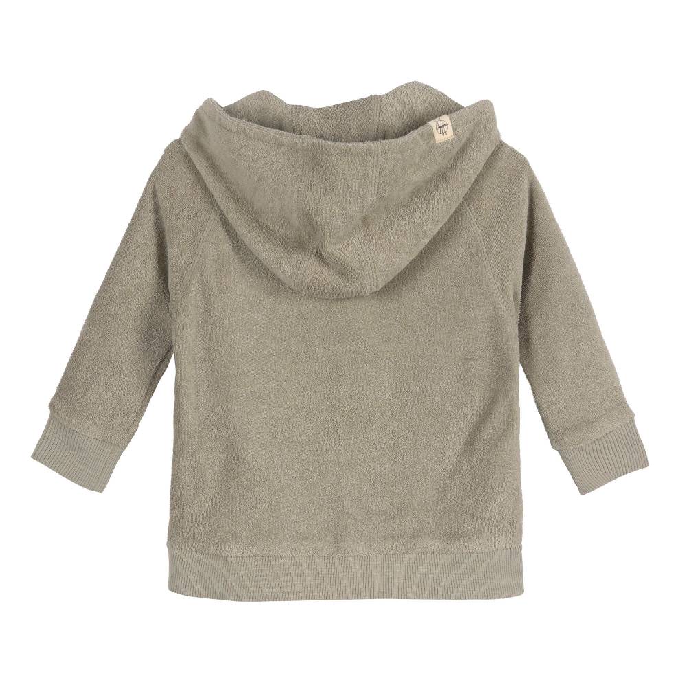 Lässig Frottee Jacke Kinder, Oliv Fabrikpreis