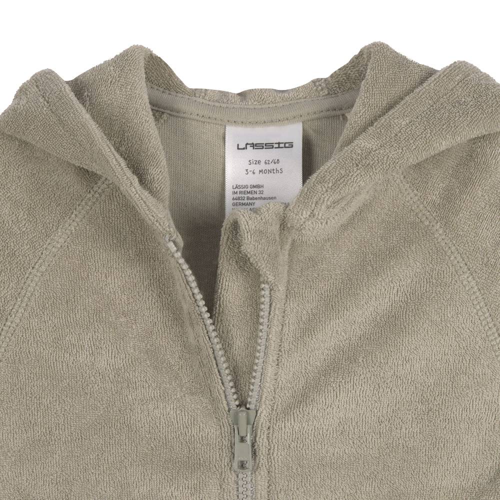 Lässig Frottee Jacke Kinder, Oliv Fabrikpreis