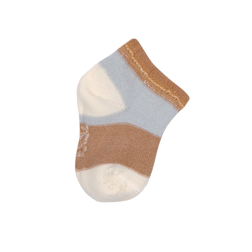 Lässig Kinder Sneaker Socken (3er-Set), Hellblau Karamell Versandkostenfrei