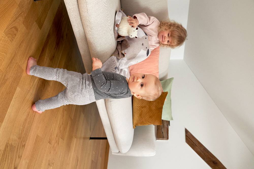 Lässig Baby Wickelbody langarm - Bio Baumwolle, Punkte, Anthrazit Begrenztes Angebot
