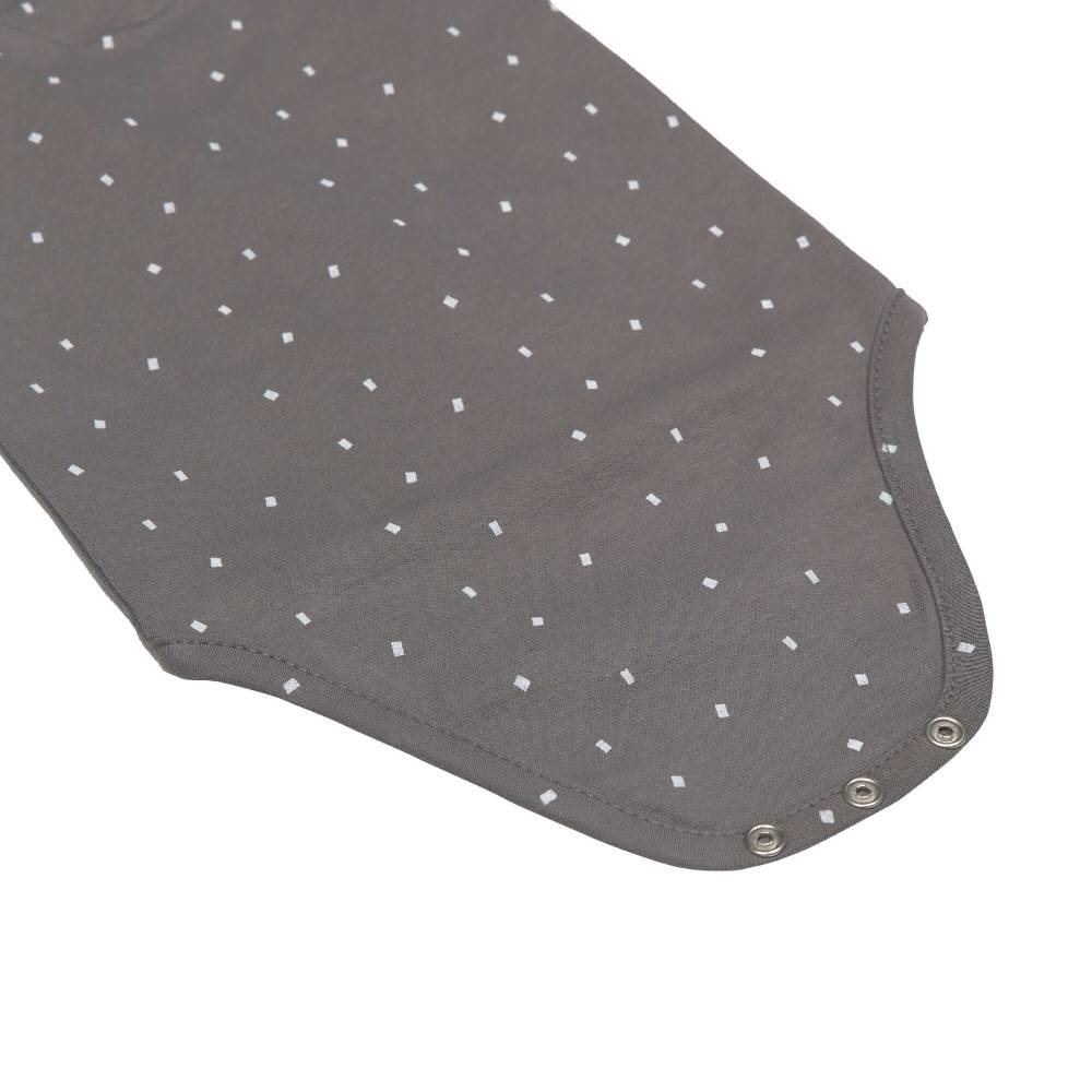 Lässig Baby Wickelbody langarm - Bio Baumwolle, Punkte, Anthrazit Begrenztes Angebot