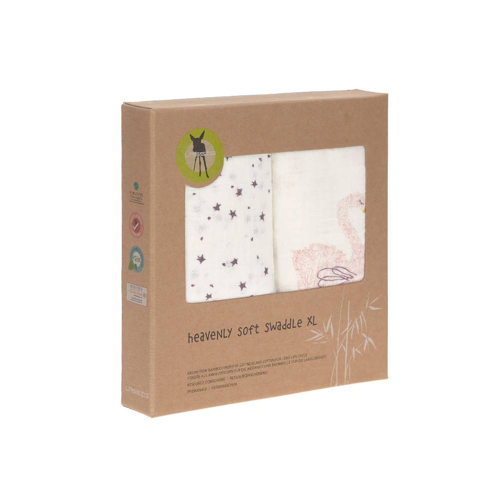 Lässig Mulltücher (2 Stk) - Heavenly Soft Swaddle XL, Little Water Swan Cyber Monday