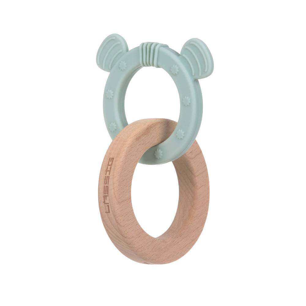 Lässig Holz Greifling mit Beißhilfe - Teether, Little Chums Dog