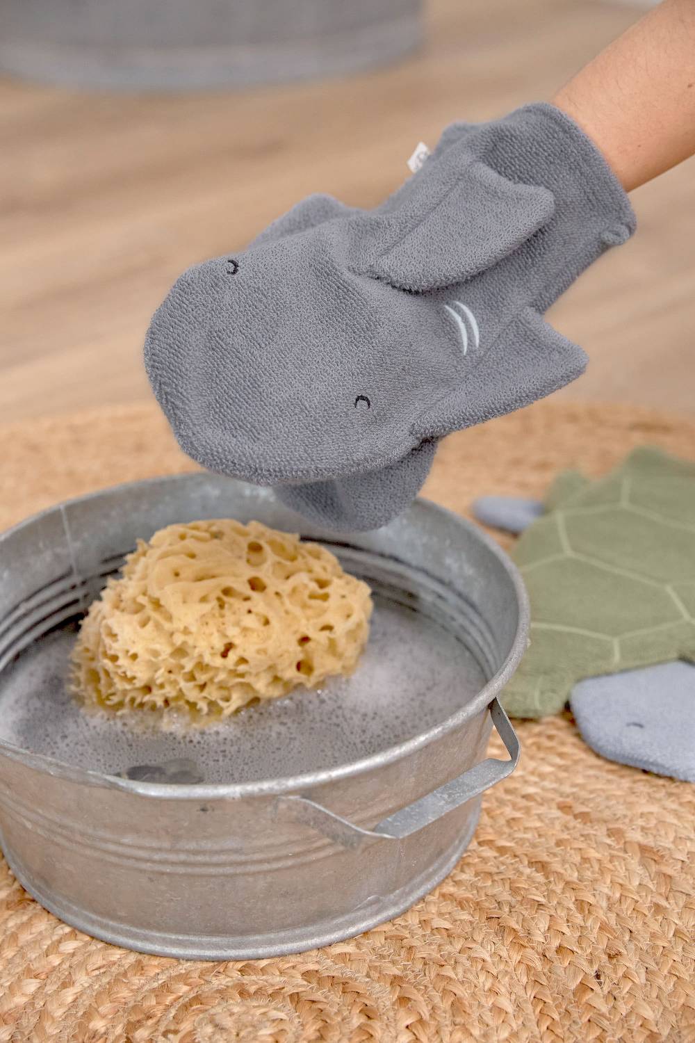 Lässig Spiel-Waschhandschuh GOTS, Hai Grau Online Outlet