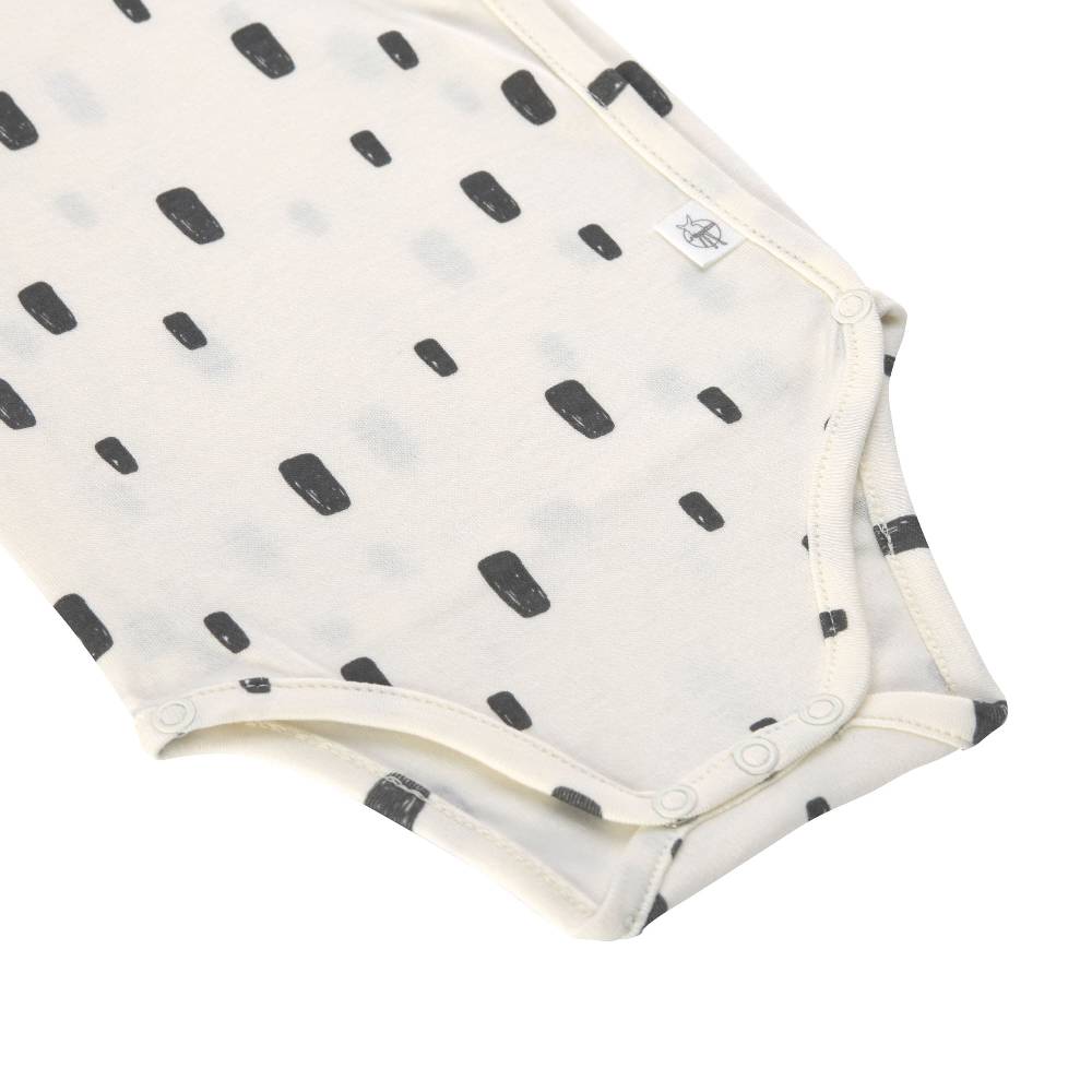 Lässig Baby Wickelbody langarm - Bio Baumwolle, Rechtecke, Weiß Zeitlich begrenztes Angebot