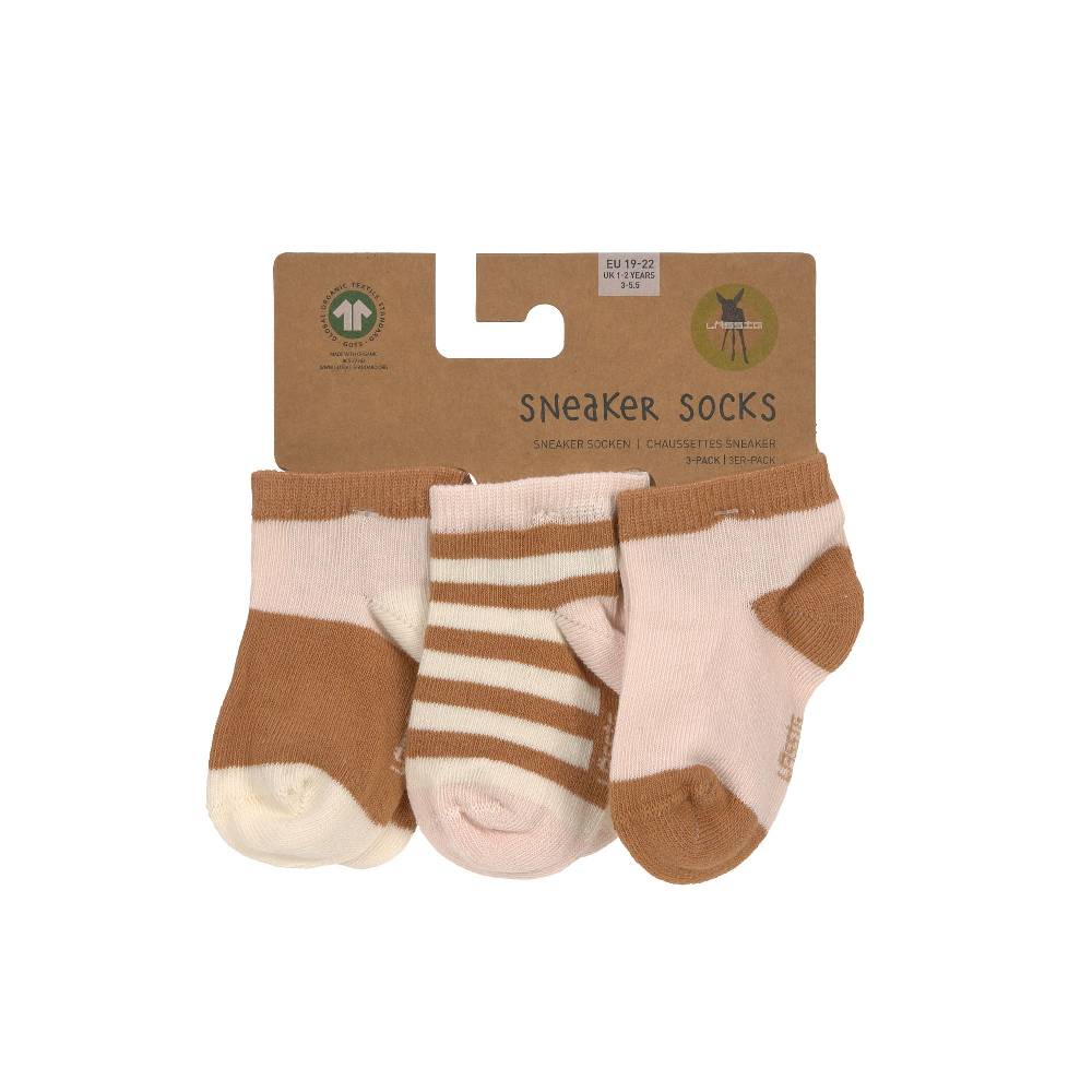 Lässig Kinder Sneaker Socken (3er-Set), Rosa Karamell Neuheiten