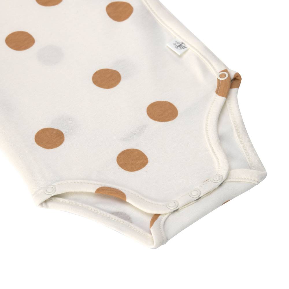 Lässig Baby Wickelbody kurzarm - Bio Baumwolle, Punkte, Weiß Tägliche Deals