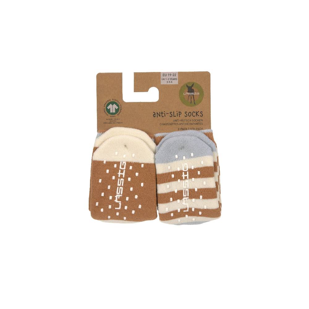 Lässig Kinder Antirutsch-Socken (2er-Set), Hellblau Karamell Sonderangebote