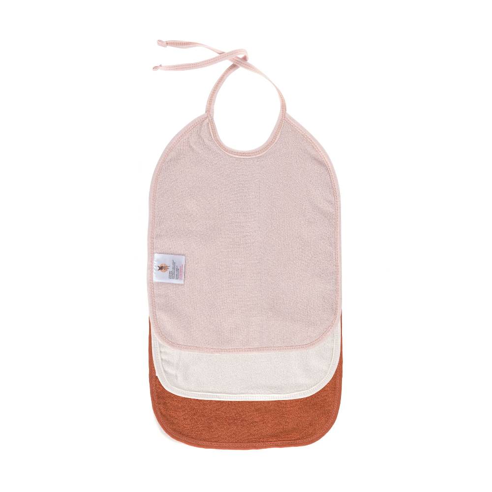 Lässig Mull Lätzchen (3 Stk) - Bib, Powder Pink Milky Rust Tiefpreis