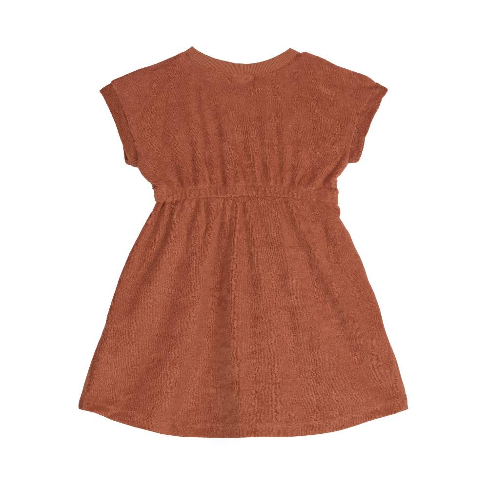 Lässig Frottee Kleid Kinder, Rostrot Letzte 2 Tage