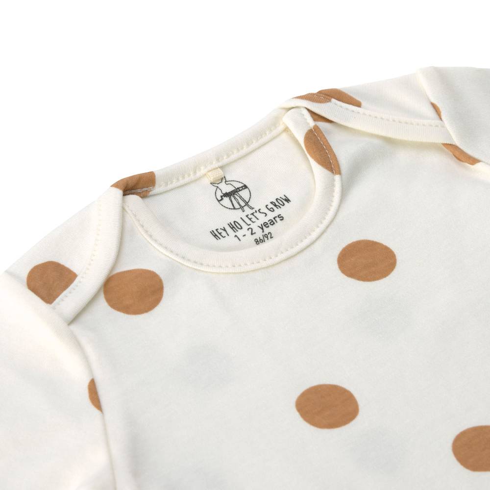Lässig Baby Body kurzarm - Bio Baumwolle, Punkte, Weiß Sonderangebot der Fabrik