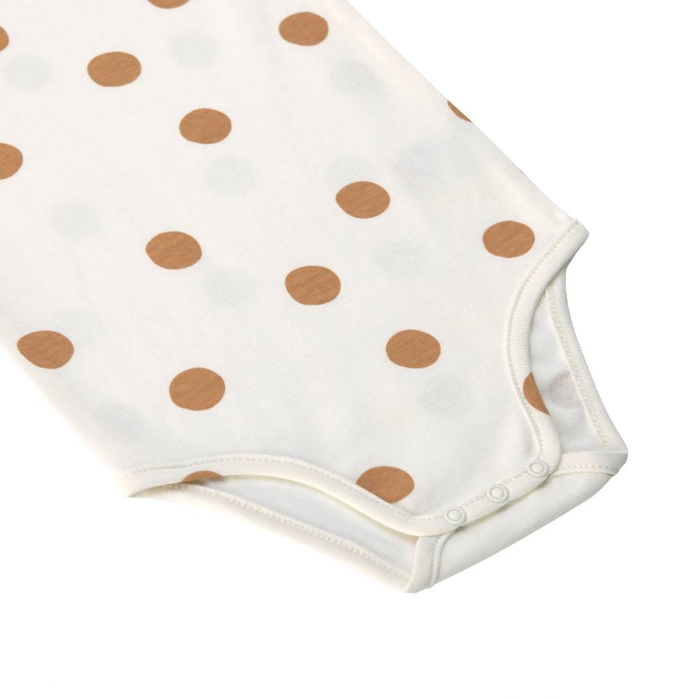 Lässig Baby Body kurzarm - Bio Baumwolle, Punkte, Weiß Sonderangebot der Fabrik