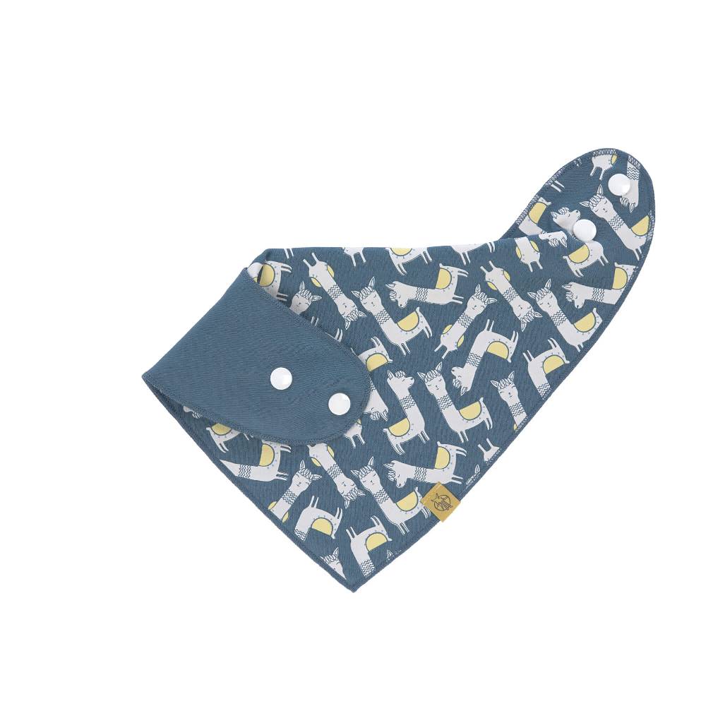 Lässig Dreieckstuch Baby - Bandana, Glama Lama Blue Fabrikladen
