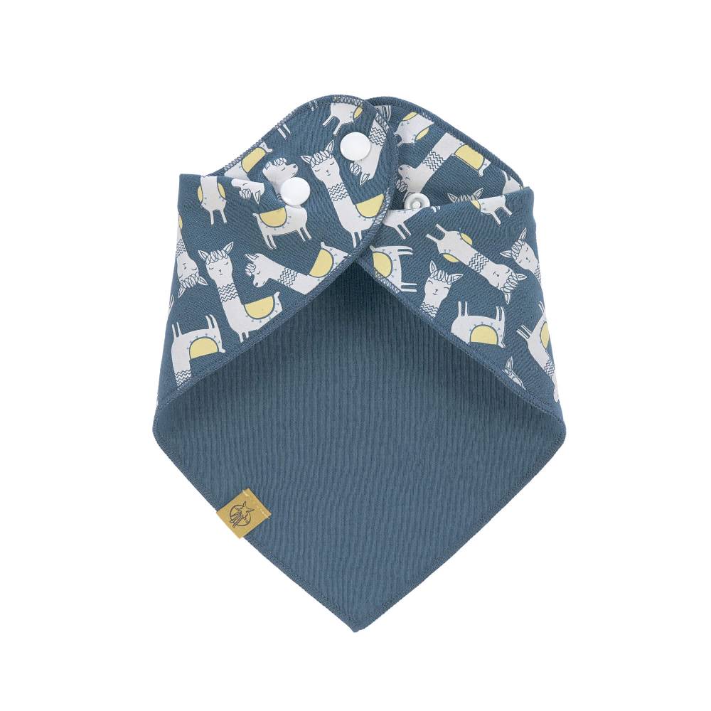 Lässig Dreieckstuch Baby - Bandana, Glama Lama Blue Fabrikladen