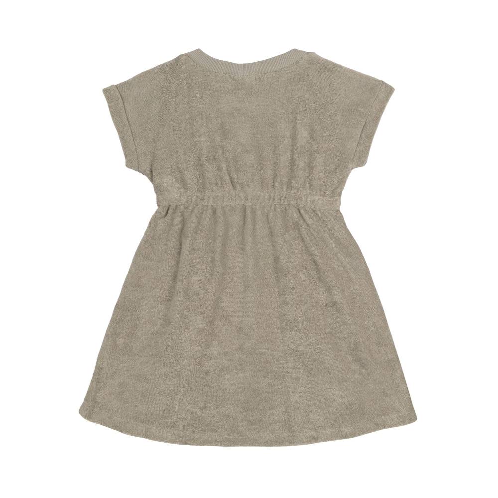 Lässig Frottee Kleid Kinder, Oliv Black Friday Preise