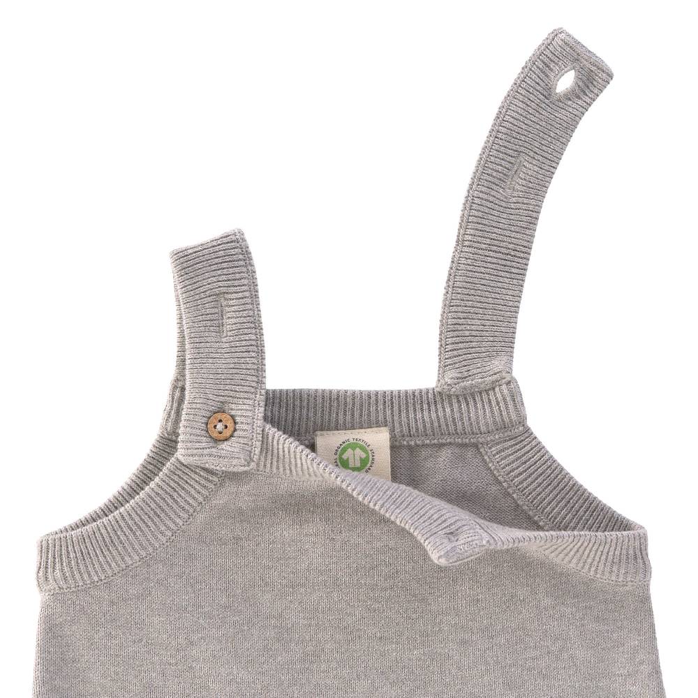 Lässig Baby Strampler - gestrickter Jumpsuit, Grau zollfrei