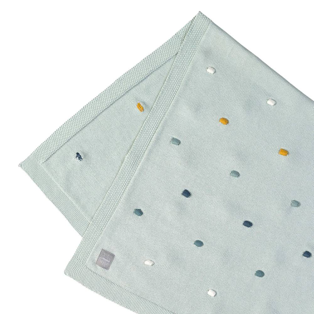 Lässig Babydecke - Bio Baumwolle, Dots, Light Mint Auslauf