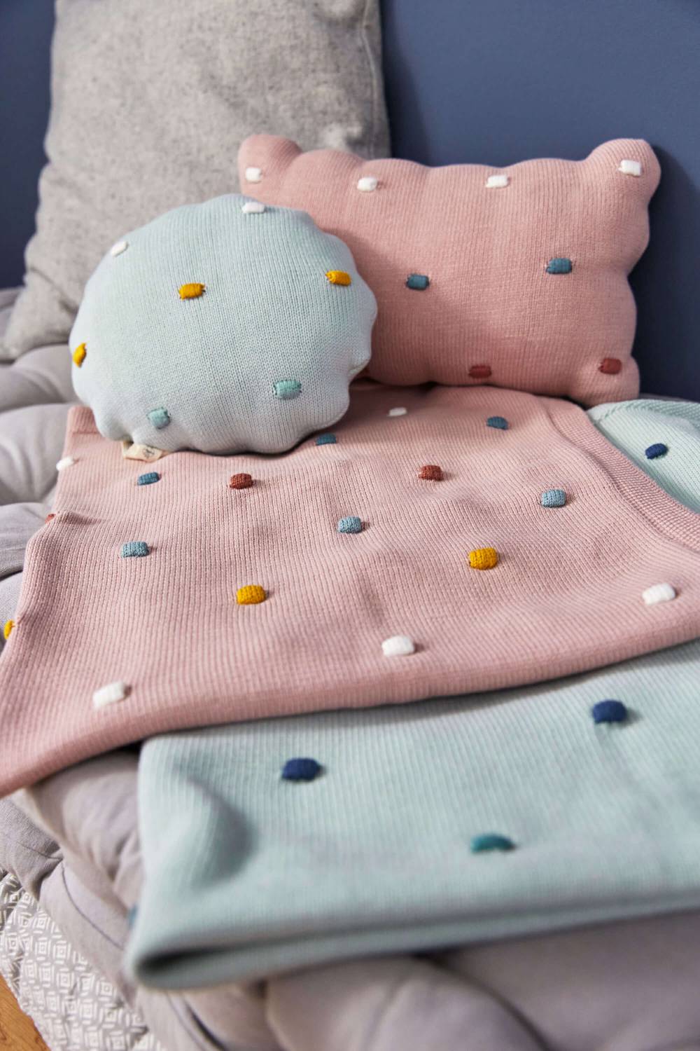 Lässig Babydecke - Bio Baumwolle, Dots, Light Mint Auslauf
