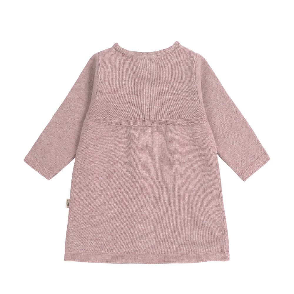 Lässig Babykleid - Strick Bio-Baumwolle, Rosa im Angebot