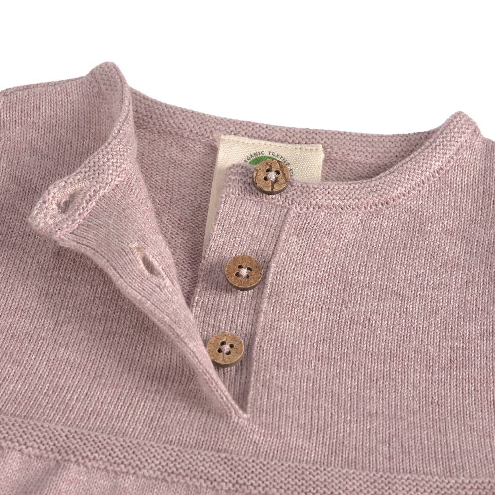 Lässig Babykleid - Strick Bio-Baumwolle, Rosa im Angebot