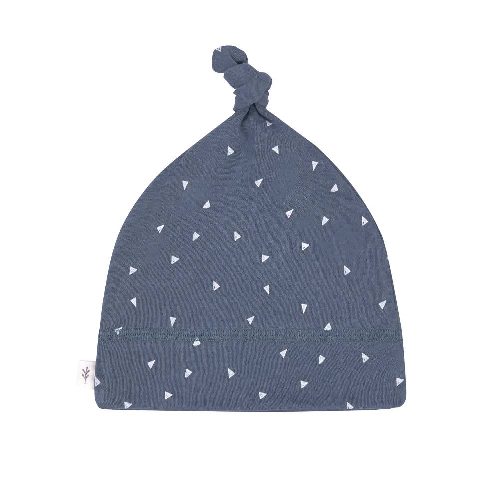 Lässig Babymütze - Bio Baumwolle, Dreiecke, Blau Fabrik Onlineshop