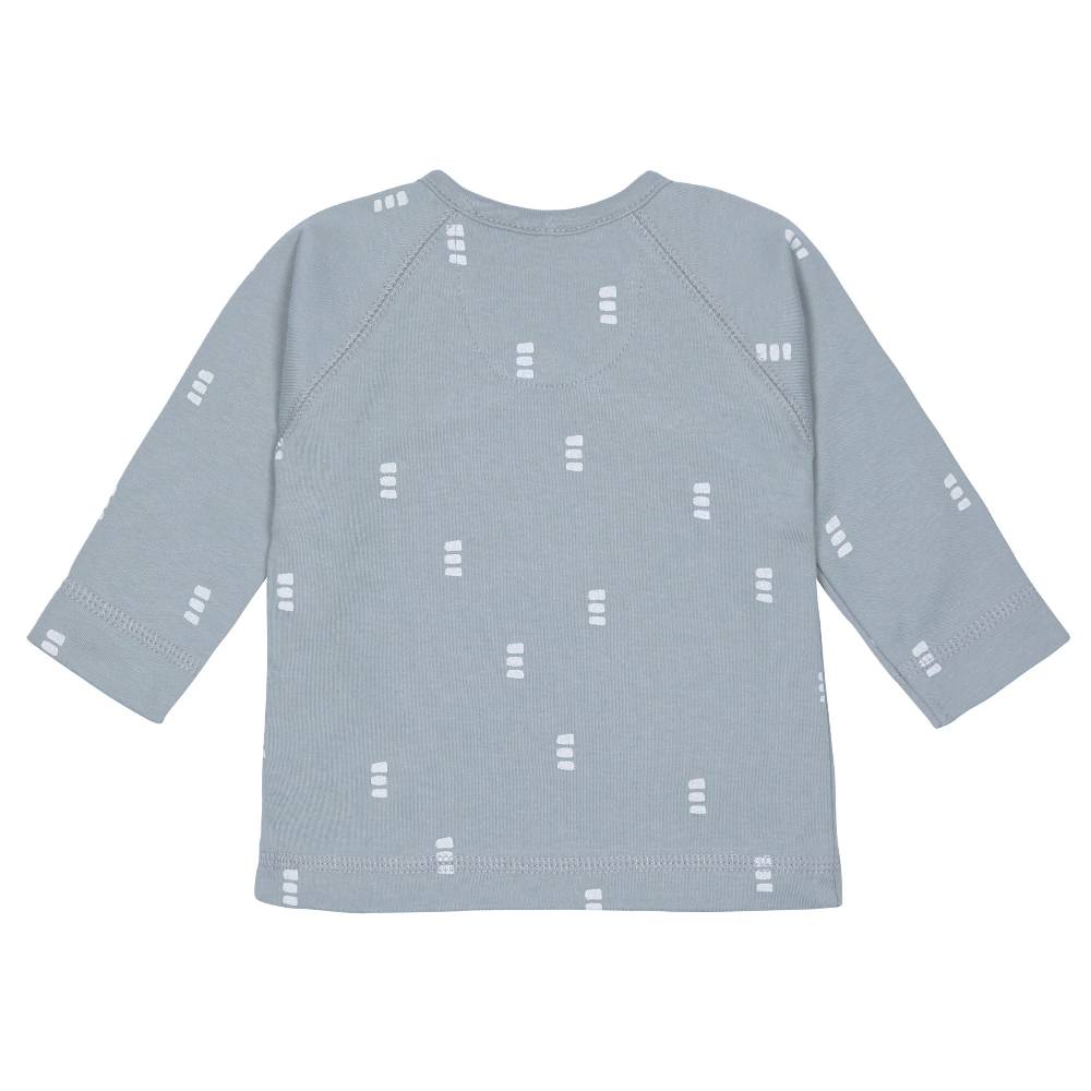 Lässig Baby Wickelshirt - Bio Baumwolle, Blocks, Hellblau Sonderangebot