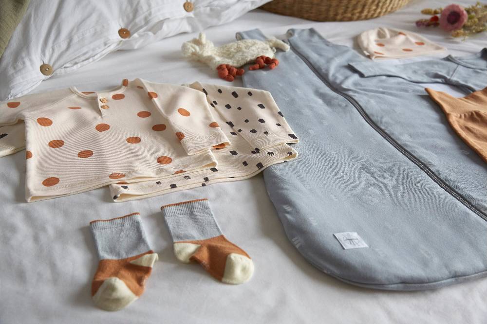 Lässig Baby Wickelshirt - Bio Baumwolle, Blocks, Hellblau Sonderangebot