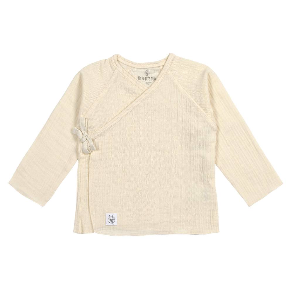Lässig Musselin Wickelshirt - Bio Baumwolle, Hellgelb