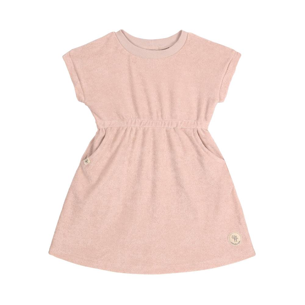 Lässig Frottee Kleid Kinder - Powder Pink, Rosa