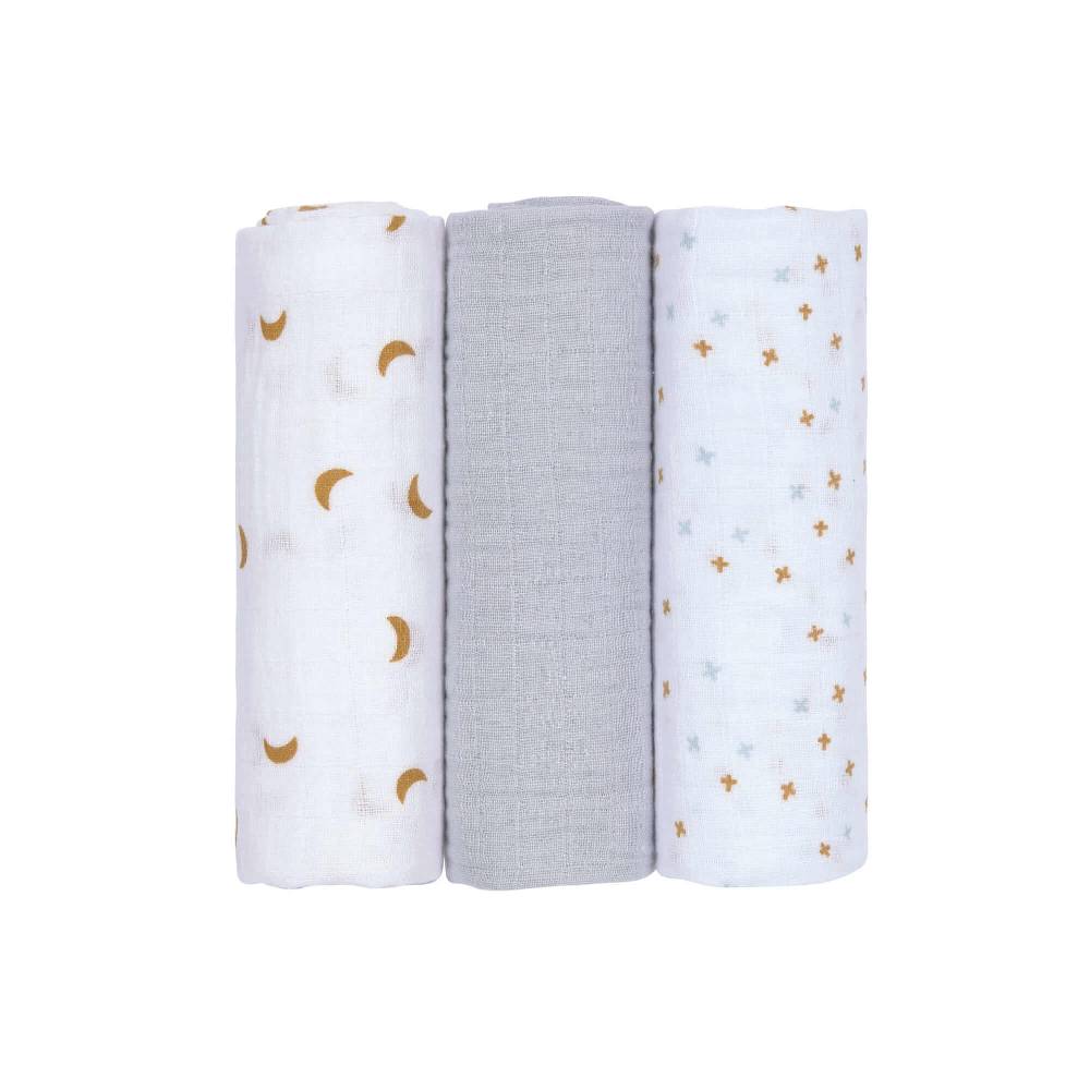 Lässig Mulltücher (3 Stk) - Swaddle & Burp Blanket L, Adventure Traktor Neueste Mode