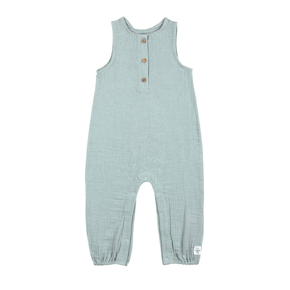 Lässig Musselin Jumpsuit - Bio Baumwolle, Silbergrau