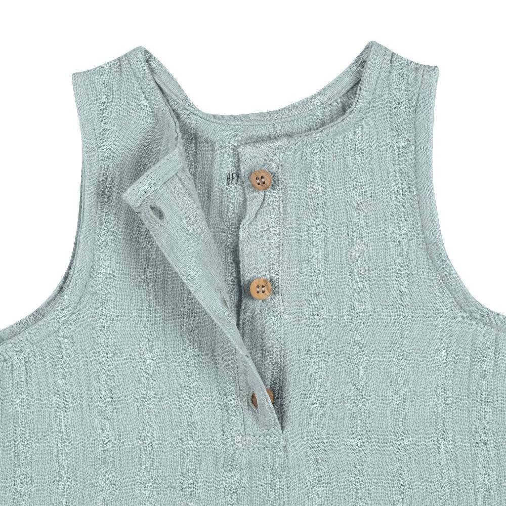 Lässig Musselin Jumpsuit - Bio Baumwolle, Silbergrau Zeitlich begrenztes Angebot