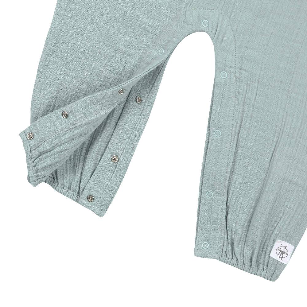Lässig Musselin Jumpsuit - Bio Baumwolle, Silbergrau Zeitlich begrenztes Angebot