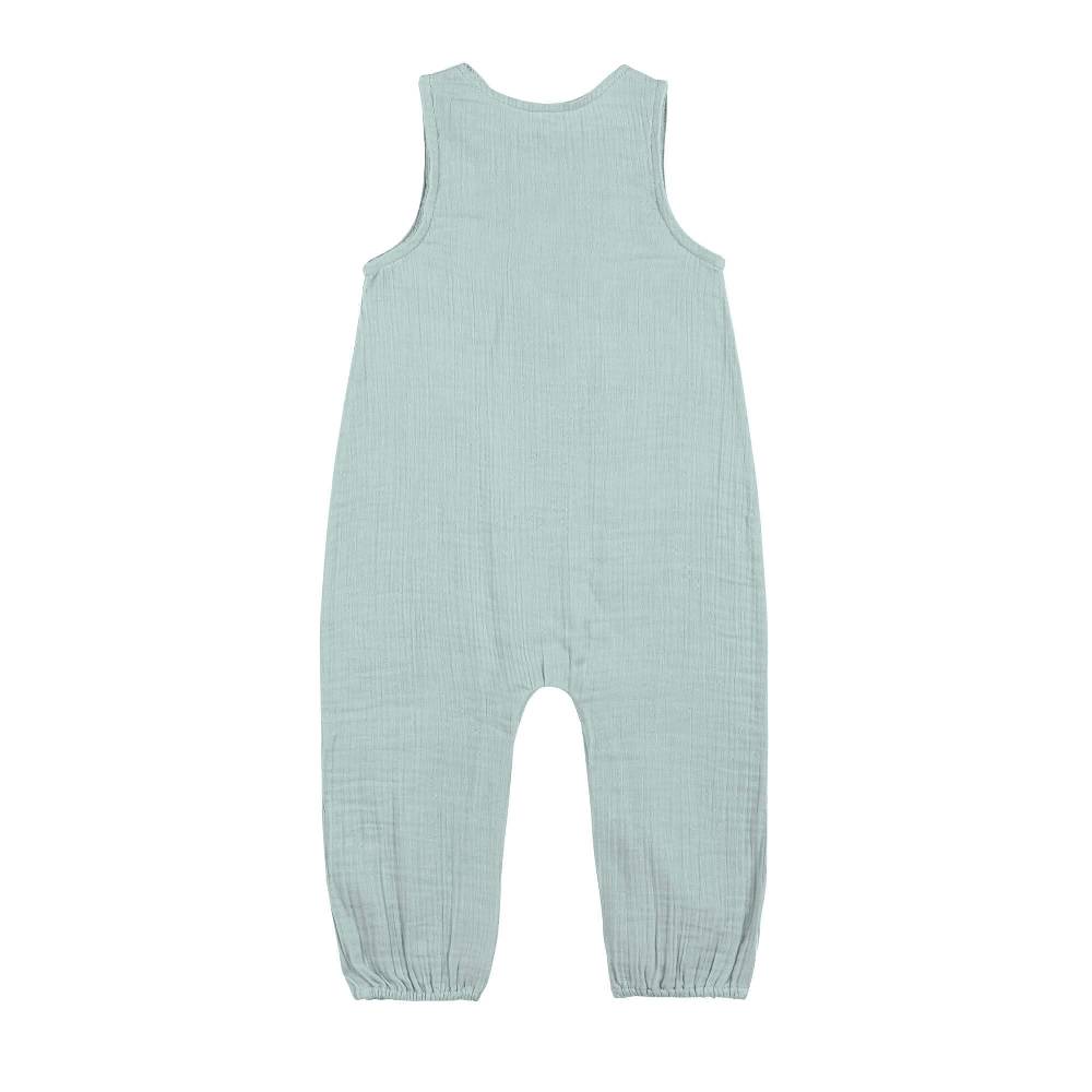 Lässig Musselin Jumpsuit - Bio Baumwolle, Silbergrau Zeitlich begrenztes Angebot