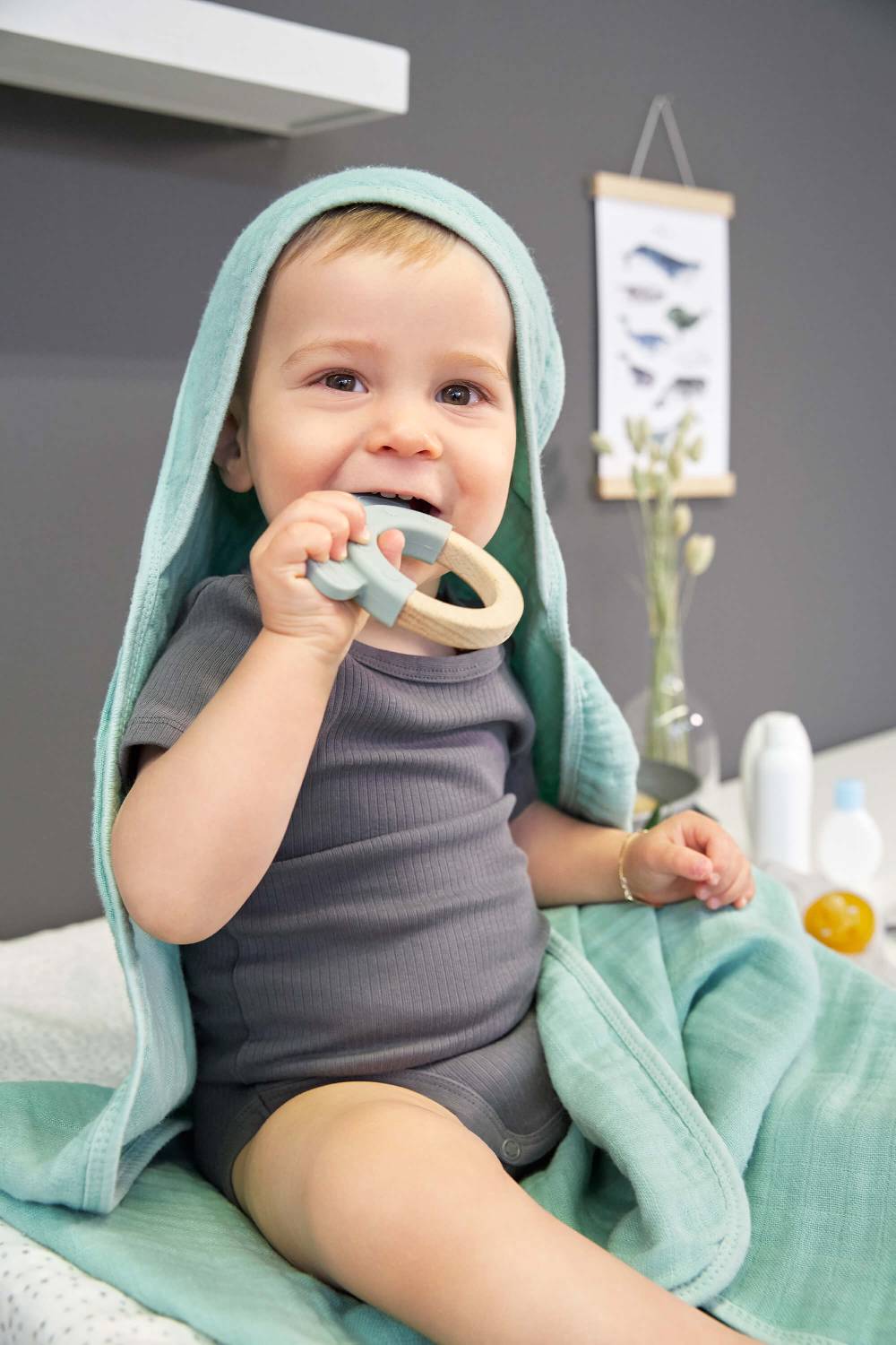 Lässig Greifling mit Beißhilfe - Teether Ring, Little Chums Cat Tiefpreis