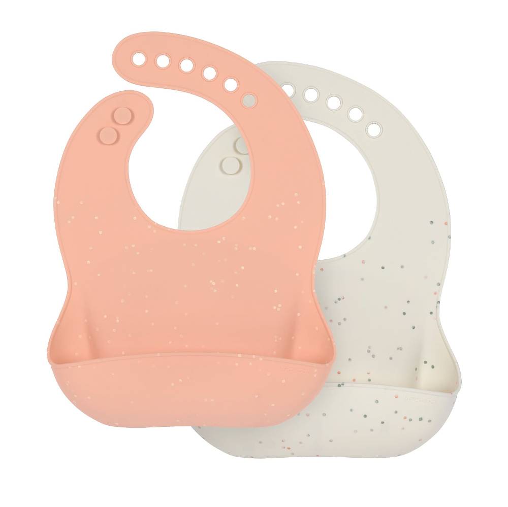 Lässig Silikon Lätzchen (2 Stk), Apricot Beige