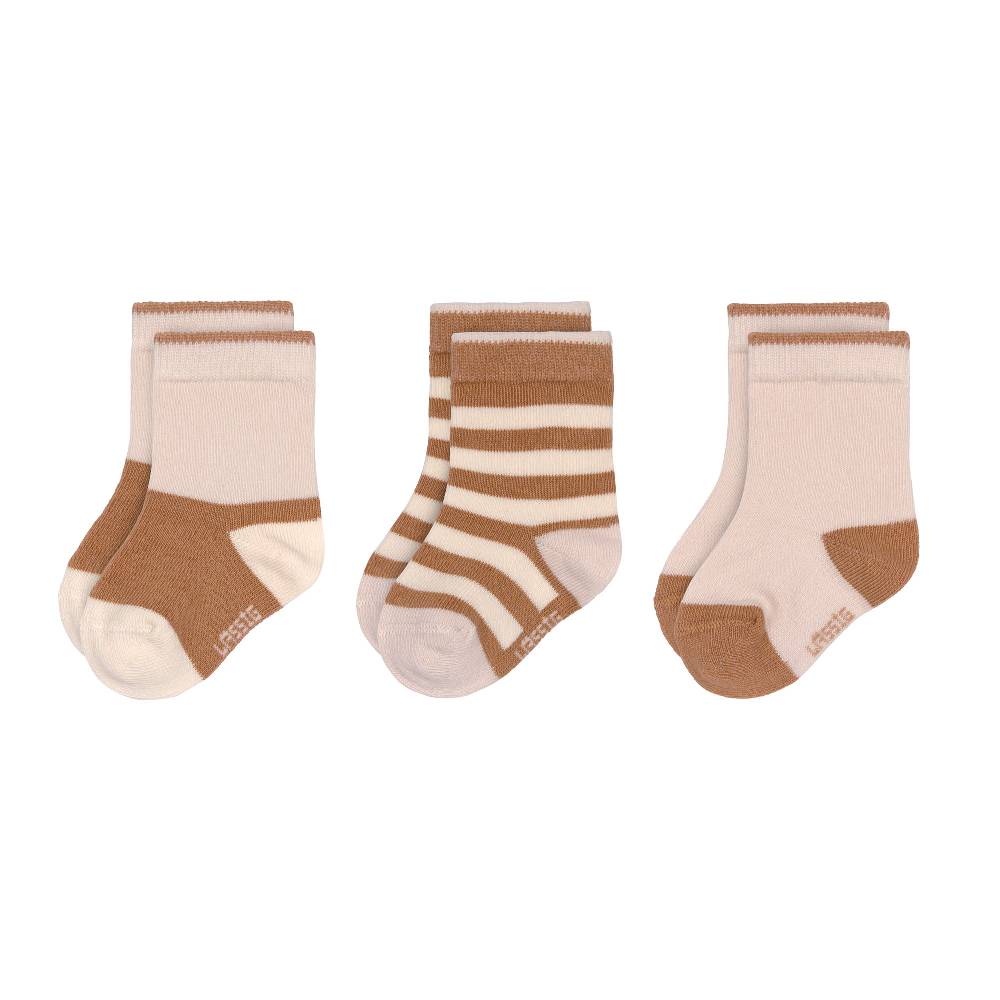 Lässig Kinder Socken 3er-Set, Rosa Karamell
