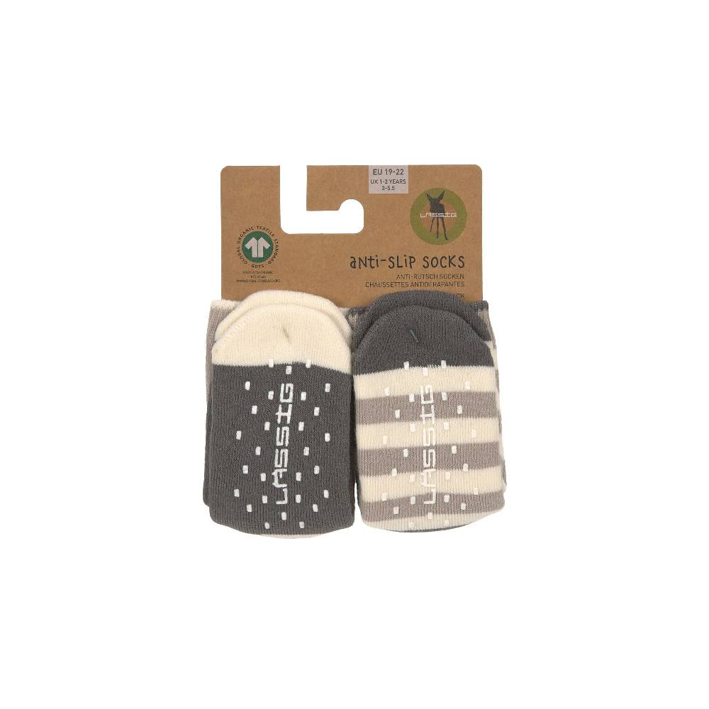 Lässig Kinder Antirutsch-Socken (2er-Set), Anthrazit Taupe Bis zu 65% Rabatt