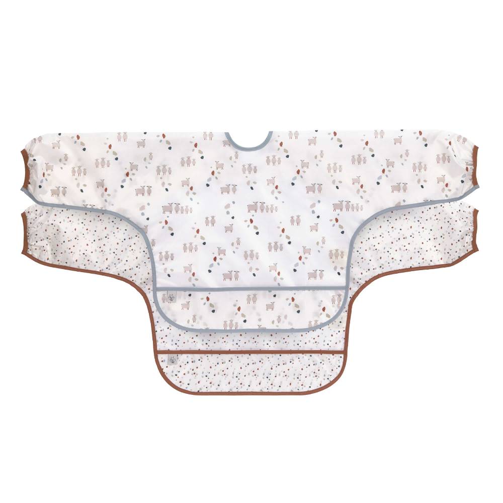 Lässig Ärmellätzchen (2 Stk) - Long Sleeve Bib, Tiny Farmer Schaf
