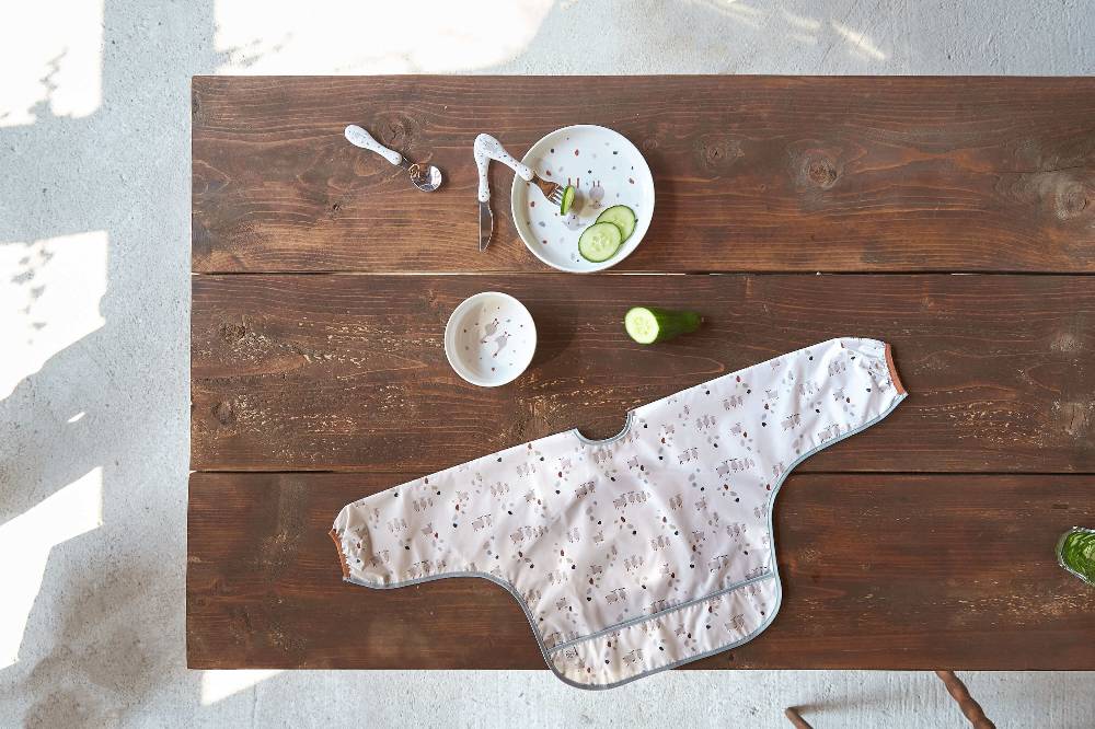 Lässig Ärmellätzchen (2 Stk) - Long Sleeve Bib, Tiny Farmer Schaf Vierteljährliche Förderung