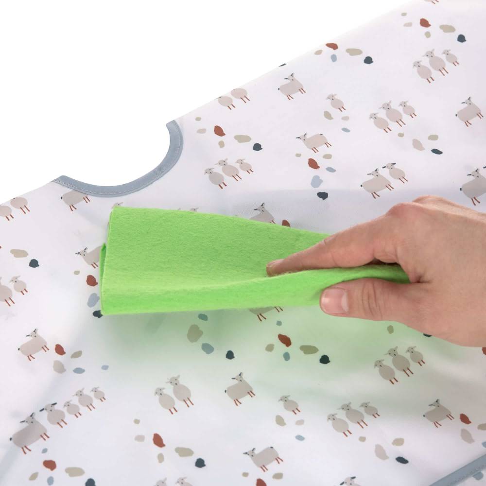 Lässig Ärmellätzchen (2 Stk) - Long Sleeve Bib, Tiny Farmer Schaf Vierteljährliche Förderung