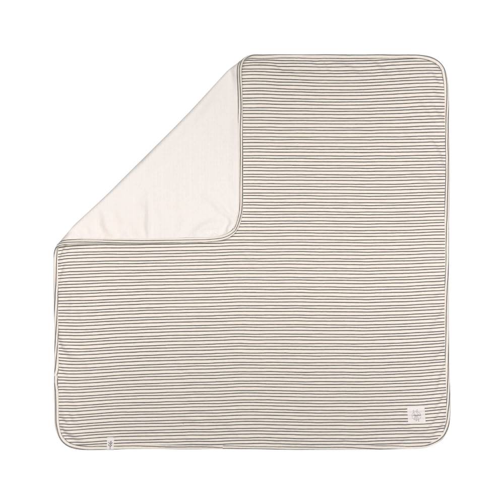 Lässig Babydecke - Bio Baumwolle, Striped Grey