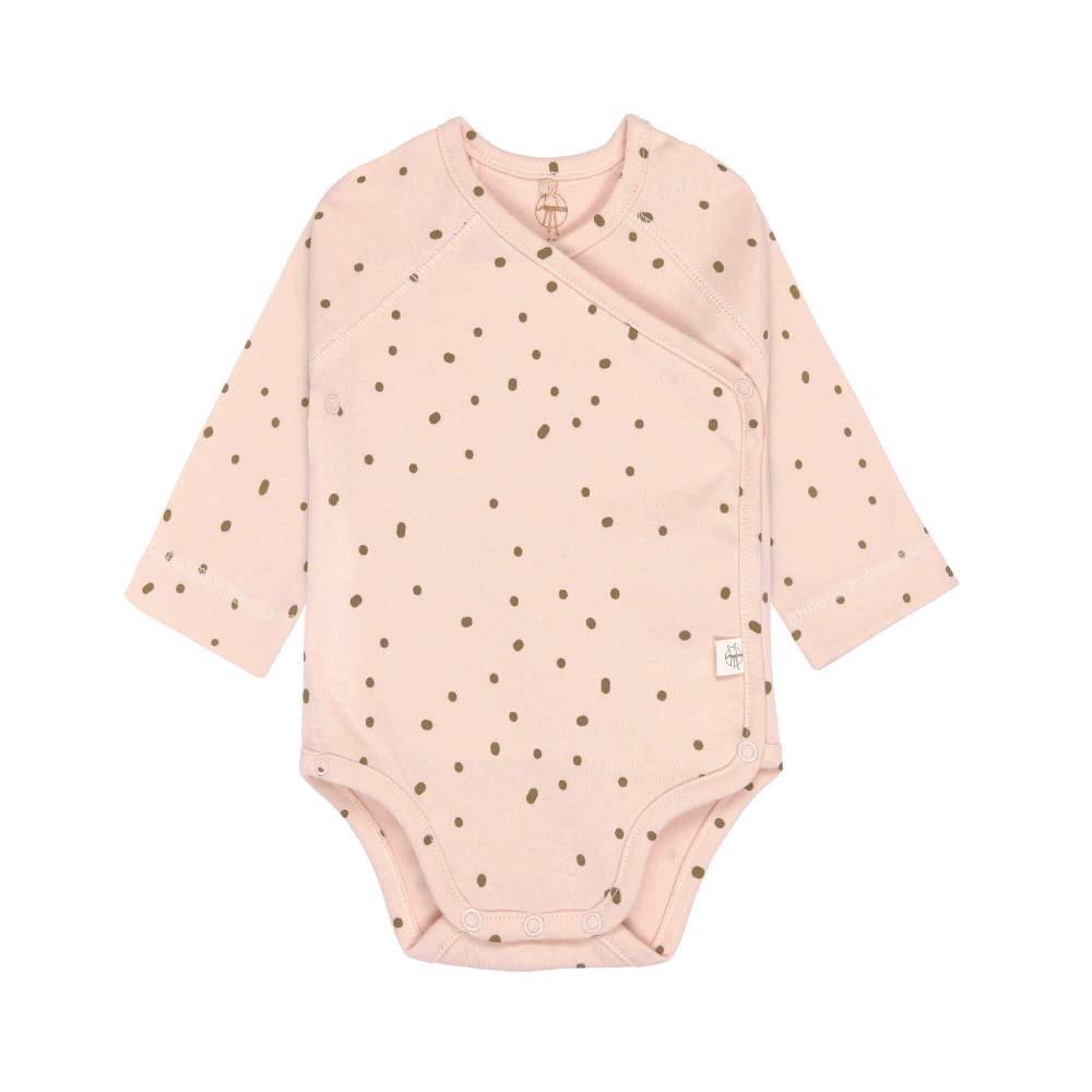 Lässig Baby Wickelbody langarm - Bio Baumwolle, Rosa
