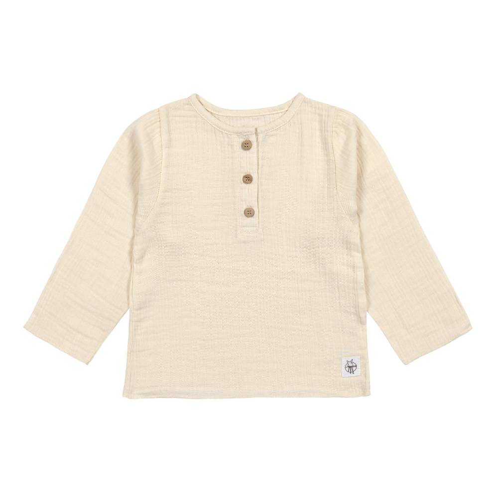 Lässig Musselin Langarmshirt - Bio Baumwolle, Hellgelb