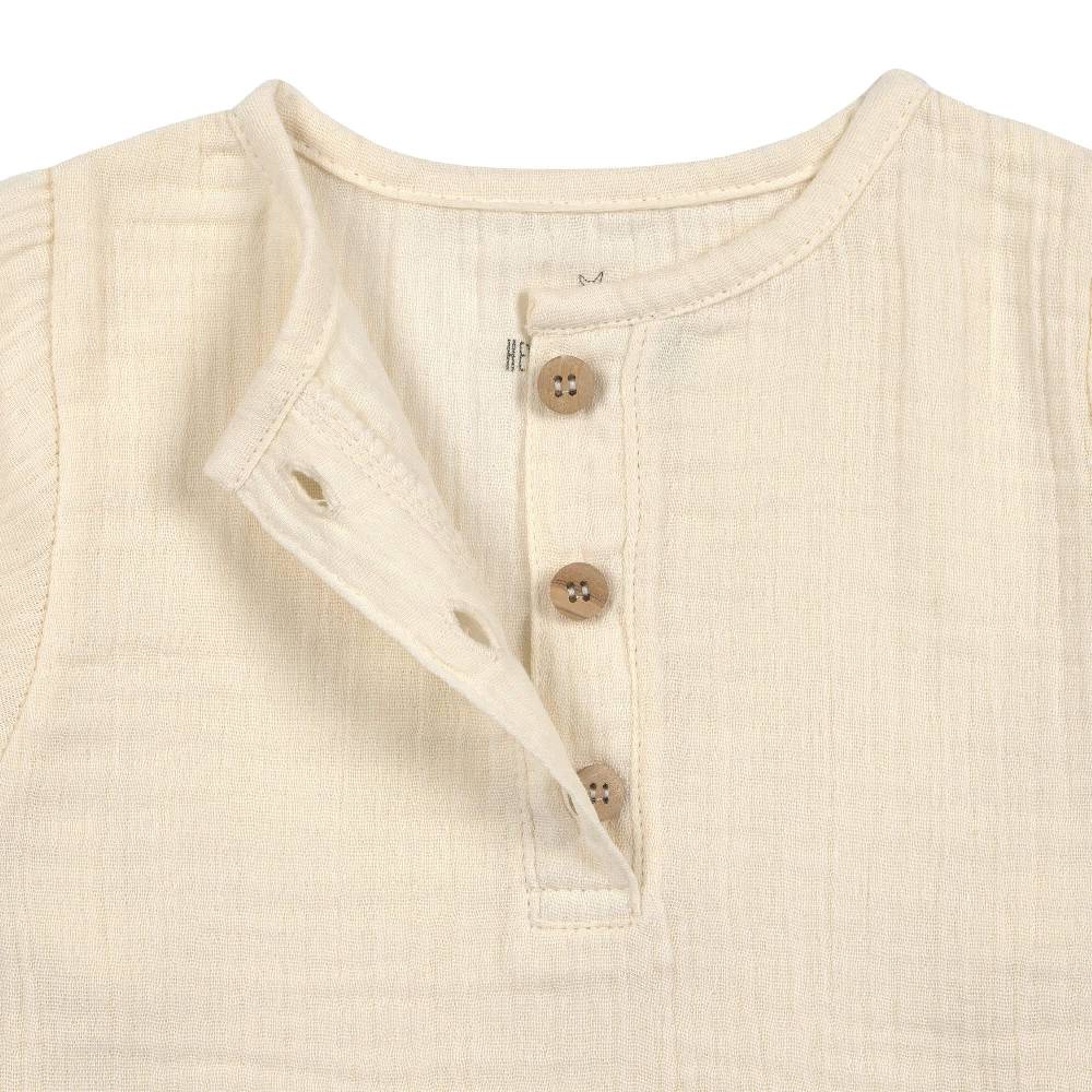 Lässig Musselin Langarmshirt - Bio Baumwolle, Hellgelb Super Rabatt
